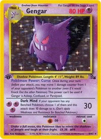 Gengar (5) (Unlimited Holofoil) English - Fossil [Heavily Played]