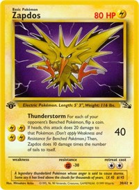 Zapdos 30 English - Fossil [Damaged]