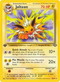Jolteon (20) (1st Edition) English - Jungle [Lightly Played]