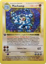 Machamp - 8/102 (Base Set Shadowless) (1st Edition Holofoil) English - Deck Exclusives [Damaged]