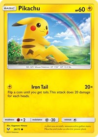 Pikachu English - Shining Legends [Lightly Played]