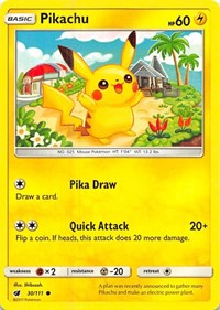 Pikachu (Reverse Holofoil) English - SM - Crimson Invasion [Near Mint]