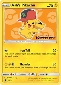 Ash's Pikachu - SM110 (Normal) English - SM Promos [Moderately Played]