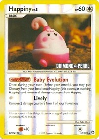 Happiny - 52/123 [Diamond & Pearl] (Reverse Holofoil) English - Burger King Promos [Heavily Played]