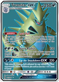 Tyranitar GX Full Art English - SM - Lost Thunder [Moderately Played]