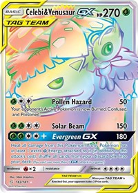 Celebi and Venusaur GX Secret English - SM - Team Up [Lightly Played]