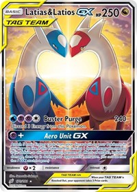 Latias and Latios GX Alternate Full Art English - SM - Team Up [Moderately Played]
