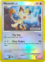 Meowth 106 146 Platinum English - Burger King Promos [Heavily Played]