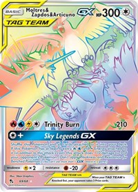 Moltres & Zapdos & Articuno GX (Secret) (Holofoil) English - Hidden Fates [Near Mint]