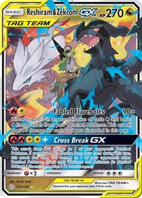 Reshiram and Zekrom GX English - SM - Cosmic Eclipse [Near Mint]