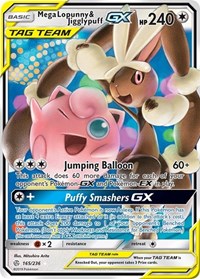 Mega Lopunny and Jigglypuff GX English - SM - Cosmic Eclipse [Near Mint]