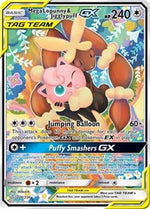 Mega Lopunny and Jigglypuff GX Alternate Full Art English - SM - Cosmic Eclipse [PSA 10]