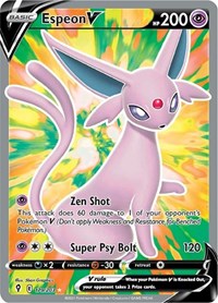 Espeon V (Full Art) (Holofoil) English - SWSH07: Evolving Skies [Near Mint]