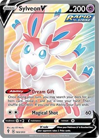 Sylveon V Full Art English - SWSH07: Evolving Skies [Near Mint]