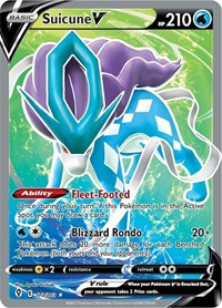 Suicune V Full Art English - SWSH07: Evolving Skies [Near Mint]