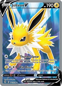 Jolteon V (Full Art) (Holofoil) English - SWSH07: Evolving Skies [Near Mint]