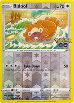 Bidoof (Peelable Ditto) (Reverse Holofoil) English - Pokemon GO [Lightly Played]