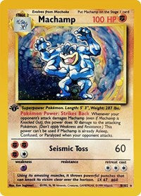 Machamp - 8/102 (1st Edition Holofoil) English - Deck Exclusives [Heavily Played]