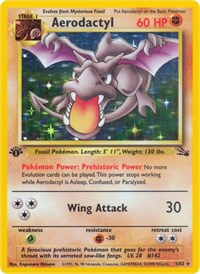 Aerodactyl (1) (Unlimited Holofoil) English - Fossil [Moderately Played]