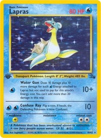 Lapras 10 English - Fossil [Moderately Played]