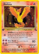 Moltres (12) (1st Edition Holofoil) English - Fossil [Moderately Played]
