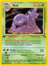 Muk (13) (Unlimited Holofoil) English - Fossil [Moderately Played]