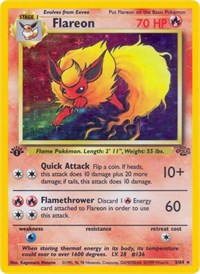 Flareon (3) (Unlimited Holofoil) English - Jungle [Damaged]
