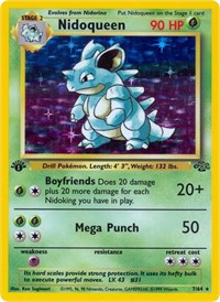 Nidoqueen (7) (Unlimited Holofoil) English - Jungle [Lightly Played]