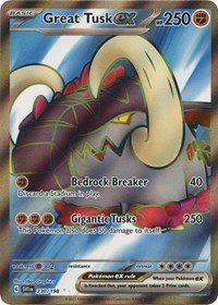 Great Tusk ex 230 198 English - SV01: Scarlet & Violet Base Set [Near Mint]
