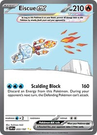 Eiscue ex 222 197 English - SV03: Obsidian Flames [Near Mint]