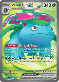 Venusaur ex 182 165 English - SV: Scarlet & Violet 151 [Near Mint]