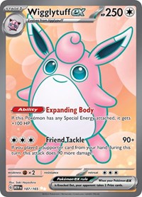 Wigglytuff ex - 187/165 (Holofoil) English - SV: Scarlet & Violet 151 [Near Mint]