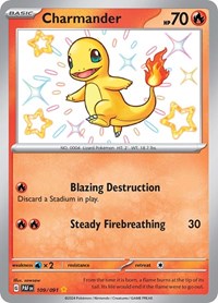 Charmander 109 091 English - SV: Paldean Fates [Near Mint]