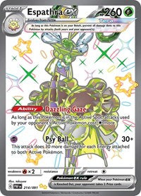 Espathra ex - 214/091 (Holofoil) English - SV: Paldean Fates [Near Mint]