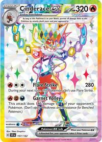 Cinderace ex - 157/142 (Holofoil) English - SV07: Stellar Crown [Near Mint]