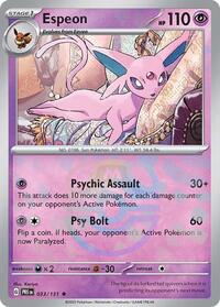 Espeon (Master Ball Pattern) (Holofoil) English - SV: Prismatic Evolutions [Near Mint]