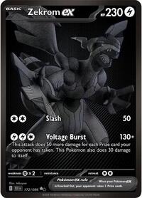 Zekrom ex 172 086 English - SV: Black Bolt [Near Mint]