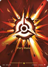 Fury Rune Alternate Art English - Origins [Near Mint]