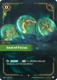 Seal of Focus English - Origins [Near Mint]