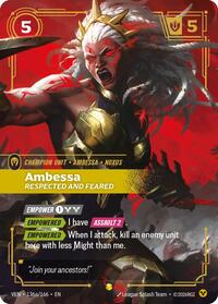 Ambessa Respected and Feared Alternate Art English - Vendetta [Near Mint]