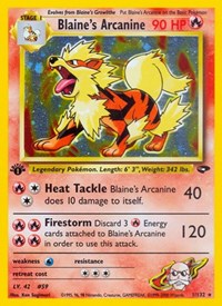 Blaines Arcanine English - Gym Challenge [Near Mint]
