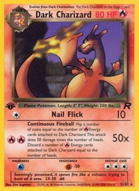 Dark Charizard 21 English - Team Rocket [Heavily Played]
