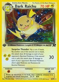Dark Raichu (Unlimited Holofoil) English - Team Rocket [Moderately Played]