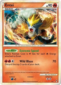 Entei Shiny English - Call of Legends [Moderately Played]