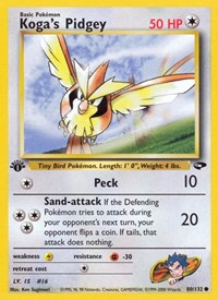 Kogas Pidgey 80 English - Gym Challenge [Lightly Played]