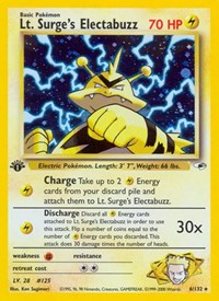 Lt. Surge's Electabuzz (6) (Unlimited Holofoil) English - Gym Heroes [Near Mint]