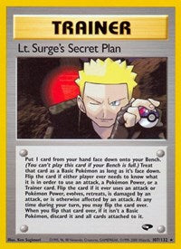 Lt Surges Secret Plan English - Gym Challenge [Near Mint]