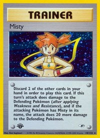 Misty (18) (Unlimited Holofoil) English - Gym Heroes [Lightly Played]