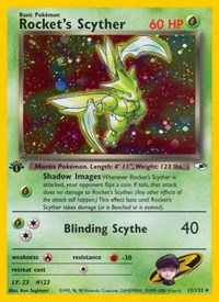 Rocket's Scyther (Unlimited Holofoil) English - Gym Heroes [Damaged]