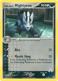 Team Aqua's Mightyena - 15/95 (Reverse Holofoil) English - Team Magma vs Team Aqua [Near Mint]